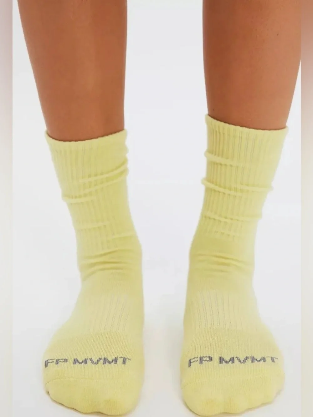 FP Movement Bringing Buti Back Tube Socks Yellow Grey